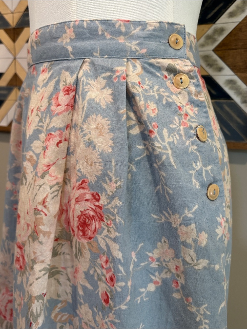 Vintage Ralph Lauren Country 90s Cotton Linen Blend Bermuda Shorts Cottagecore - Picture 4 of 11